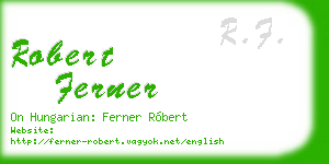 robert ferner business card